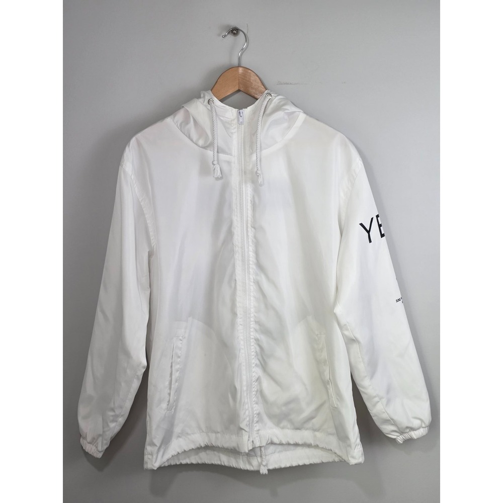 Adidas X Kanye West Yeezus Tour Wind Jacket Size M White Black Windbreaker Rare - Picture 2 of 13